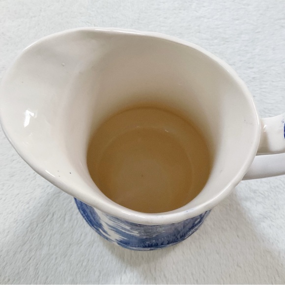 Alfred Meakin “Tintern” Blue White Transferware Pitcher England 1950s 28oz - Picture 6 of 16